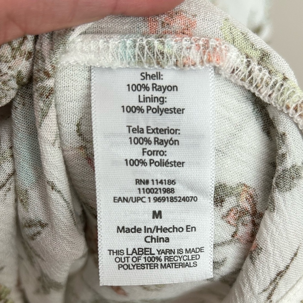 Frye Floral Printer Button Front Sleveless Dress … - image 5